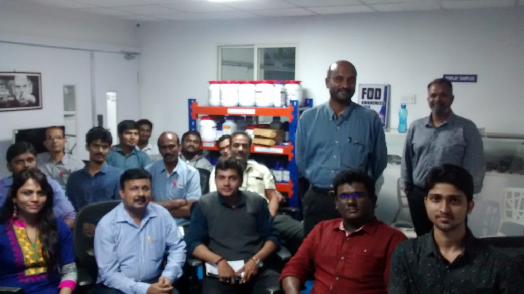  Our trainer with the trainees from Intech dmls, Bengaluru